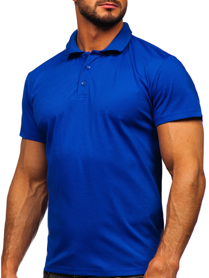 Tricou polo pentru bărbați albastru cobalt de la Bolf 8T80