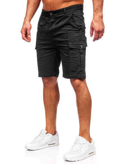 Pantaloni scurți cargo negri Bolf MP0188N