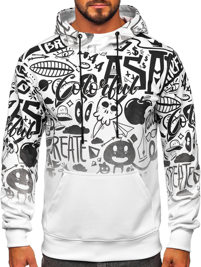 Hanorac cu imprimeu alb 8B995