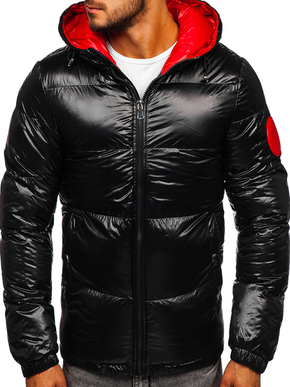 Geaca de iarna matlasata neagra pentru barbati Bolf 99311