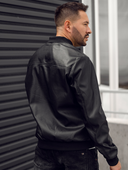 Geacă neagră bomber Bolf 7110A