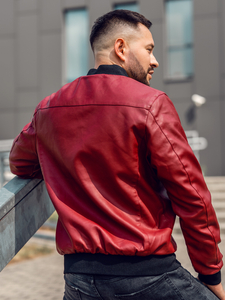 Geacă de piele bomber bordo Bolf 1147A