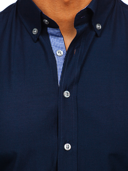 Cămașă bleumarin cu mâneca lungă Bolf 20719