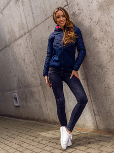 Hanorac/Jachetă sport bleumarin pentru femei Bolf KSW4005A