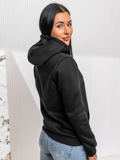 Hanorac cangur negru de damă Bolf W02A1