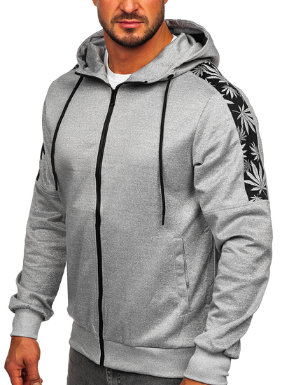 Hanorac gri cu imprimeu Bolf 27B8120