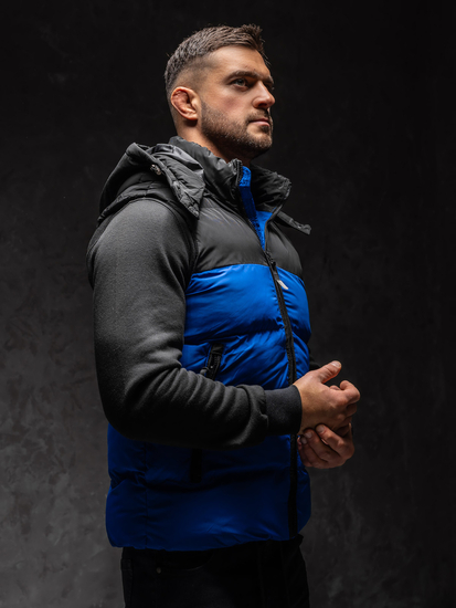 Vesta cu gluga albastra Bolf 1189A1