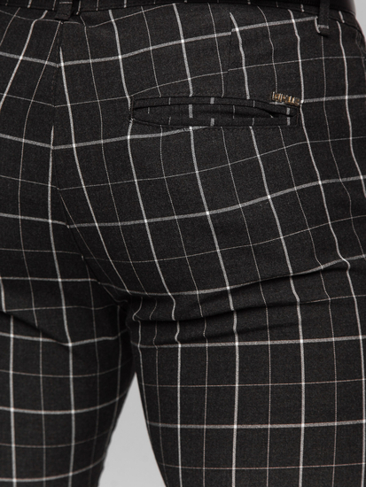 Pantaloni chino în carouri pentru bărbați de la Bolf 0032