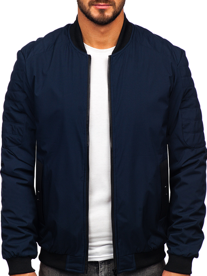 Geacă bleumarin bomber matlasată Bolf 84M3007