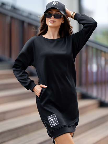 Rochie neagră unt Bolf 524