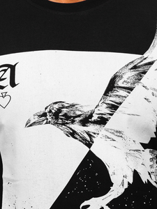 Bluză neagră cu imprimeu Bolf 146741