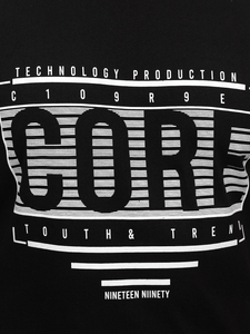 Maiou negru tank top cu imprimeu Bolf 14806