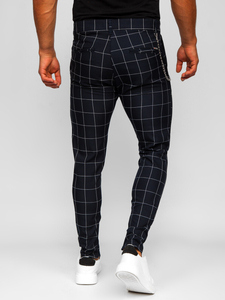 Pantaloni chino în carouri pentru bărbați Bolf 0061