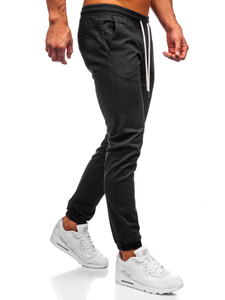 Pantaloni joggers negri Bolf 1145