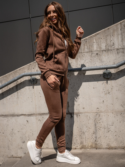 Set de trening din două piese pentru femei, ciocolată, de la Bolf 0003A
