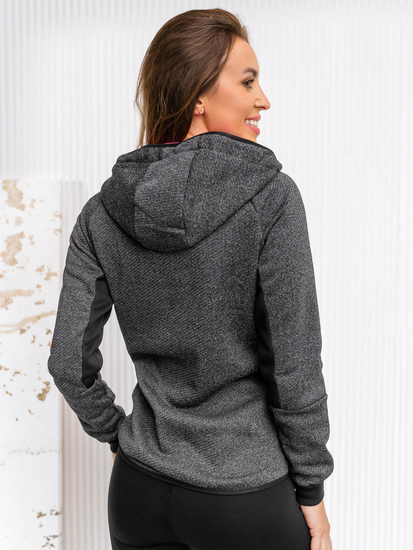 Jachetă cu glugă pentru femei Bolf negru KSW4001A1