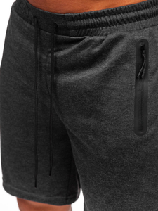 Pantaloni scurți de trening pentru bărbați din grafit Bolf 17K533