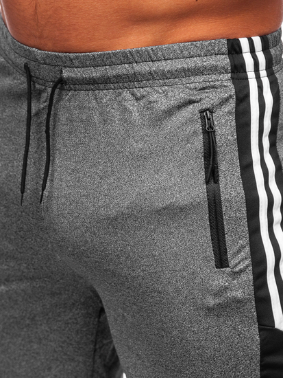 Pantaloni scurți de trening grafit pentru bărbați Bolf 68006