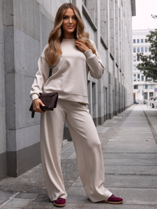 Trening cu fermoar pentru femei din două piese Unt Bej Bolf 821111
