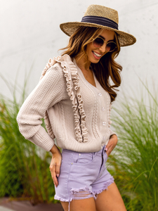 Blugi scurti violet dame Bolf A63