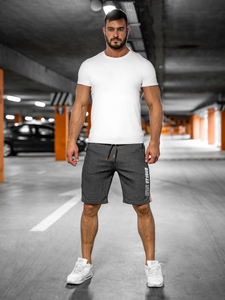 Pantaloni scurți de training portocaliu-negru Bolf Q3884