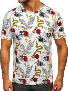 Tricou alb cu imprimeu Bolf 14900