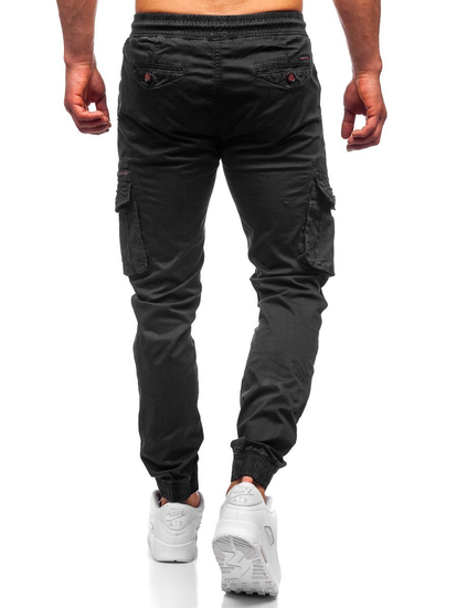 Pantaloni cargo negri bărbați Bolf CT6702
