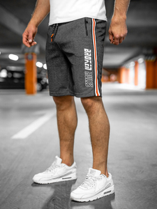 Pantaloni scurți de training portocaliu-negru Bolf Q3884