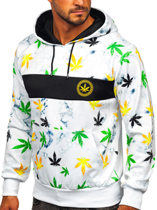 Hanorac alb cu imprimeu Bolf HM351