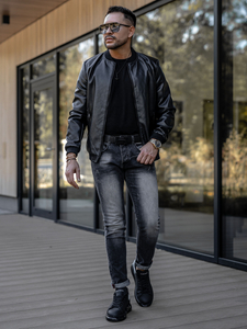 Blugi slim fit negri Bolf MP0056G