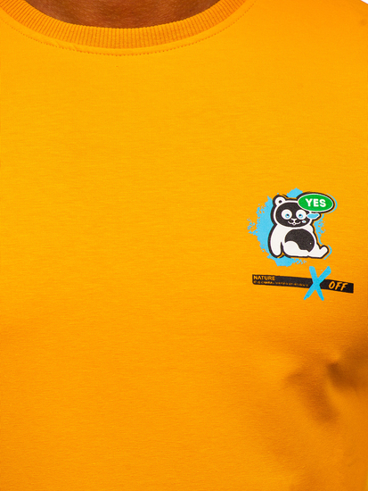 Bluză portocaliu cu imprimeu Bolf 8744