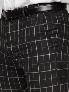 Pantaloni chino în carouri pentru bărbați de la Bolf 0032
