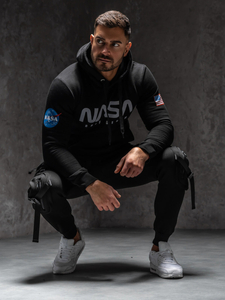 Bluză cu imprimeu negru BOLF 146956B