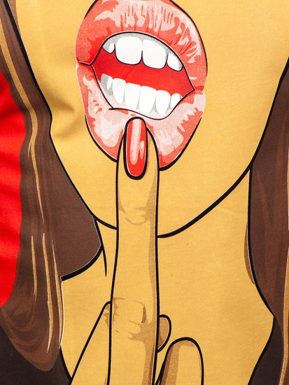 Maiou alb cu imprimeu Bolf 143026