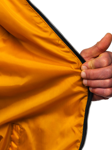 Vestă neagră matlasată cu glugă Bolf 7106