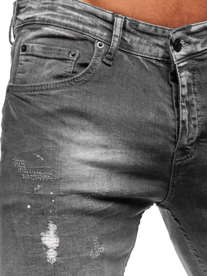 Blugi negri slim fit Bolf 4006