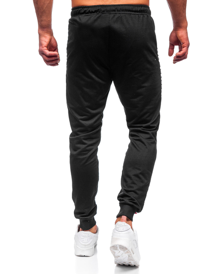 Pantaloni joggers negri Bolf K10329