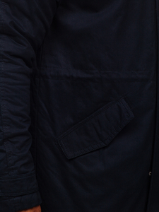 Geacă de iarnă parka bleumarin Bolf EX838