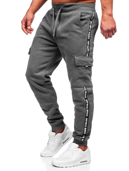 Pantaloni joggers cargo grafit Bolf JX8715