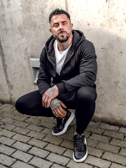 Hanorac negru Bolf 2008A