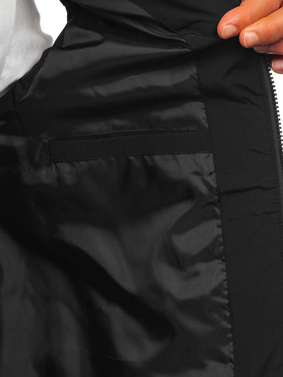 Vestă neagră matlasată pentru bărbați Bolf 31M5062