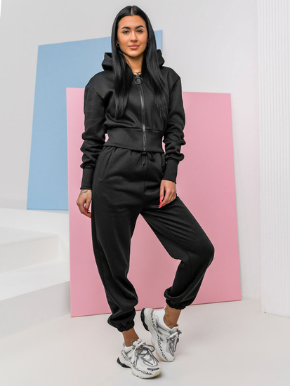 Compleu de training negru oversize dame Bolf 8C79