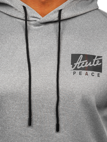 Hanorac cu imprimeu gri Bolf HY971