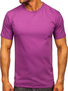 Tricou simplu bărbătesc din bumbac violet Bolf 192397