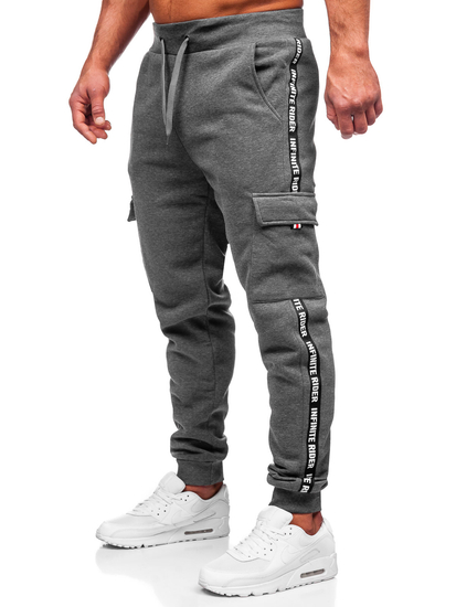 Pantaloni joggers cargo grafit Bolf JX8715