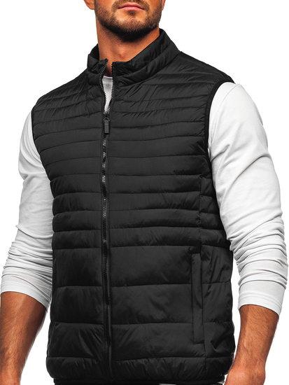 Vestă neagră matlasată pentru bărbați Bolf 31M5067