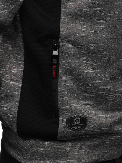 Hanorac pentru bărbați, izolat în antracit, cu glugă Bolf TC1305