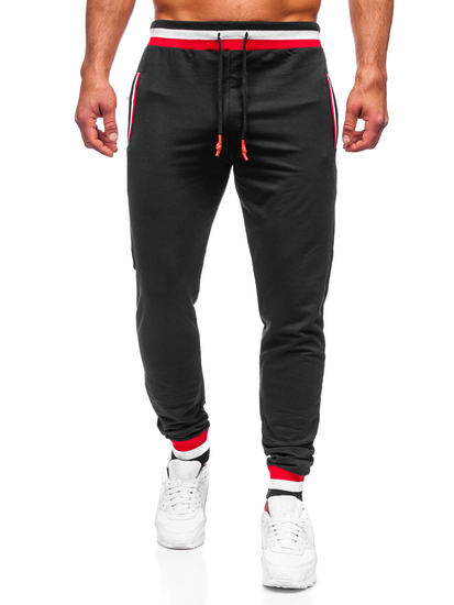 Pantaloni joggers negri Bolf 7034