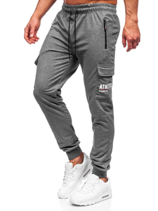 Pantaloni joggers cargo gri-antracit Bolf JX5061