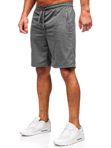 Pantaloni scurți de trening pentru bărbați din grafit Bolf 8K1551